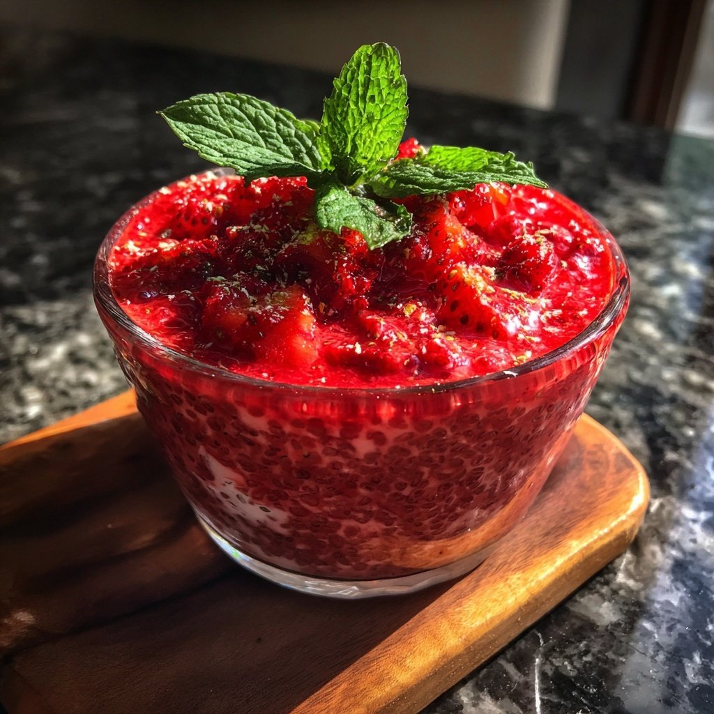 Fresh Strawberry Chia Pudding
