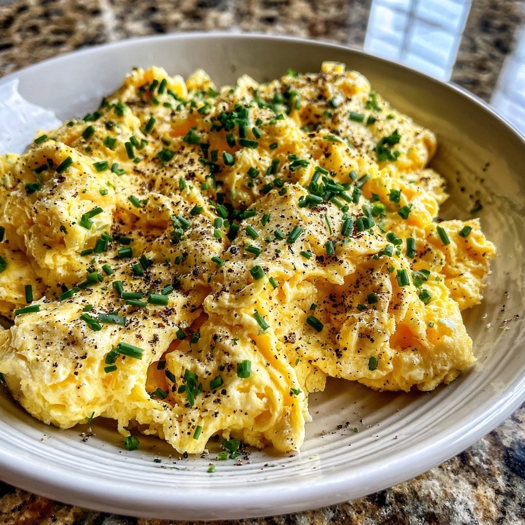 High Protein Scrambled Eggs With Cottage Cheese