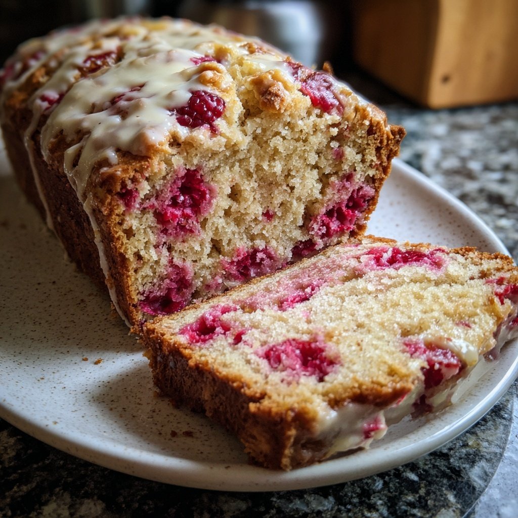 Raspberry Vanilla Yogurt Snack Loaf