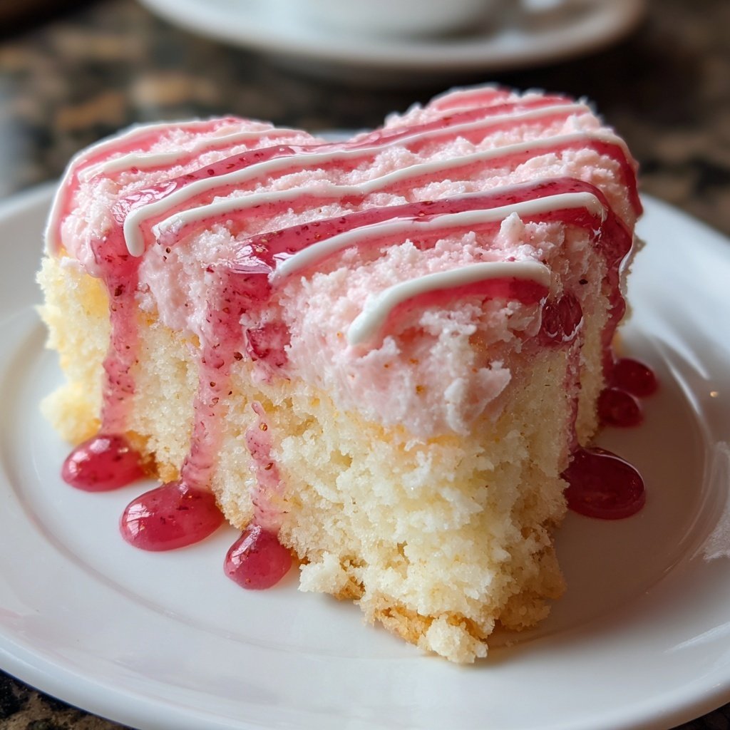 Mini Heart Cake with Strawberry Honey Cream