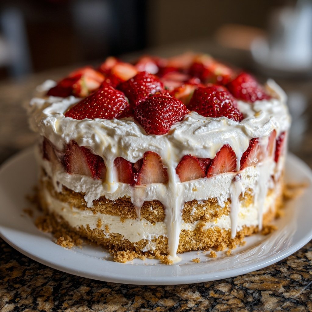 Strawberry Shortcake Icebox Cake