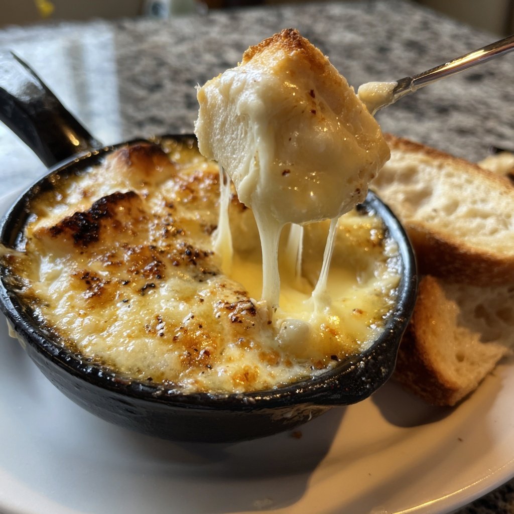 Fondue with Caramelized Garlic