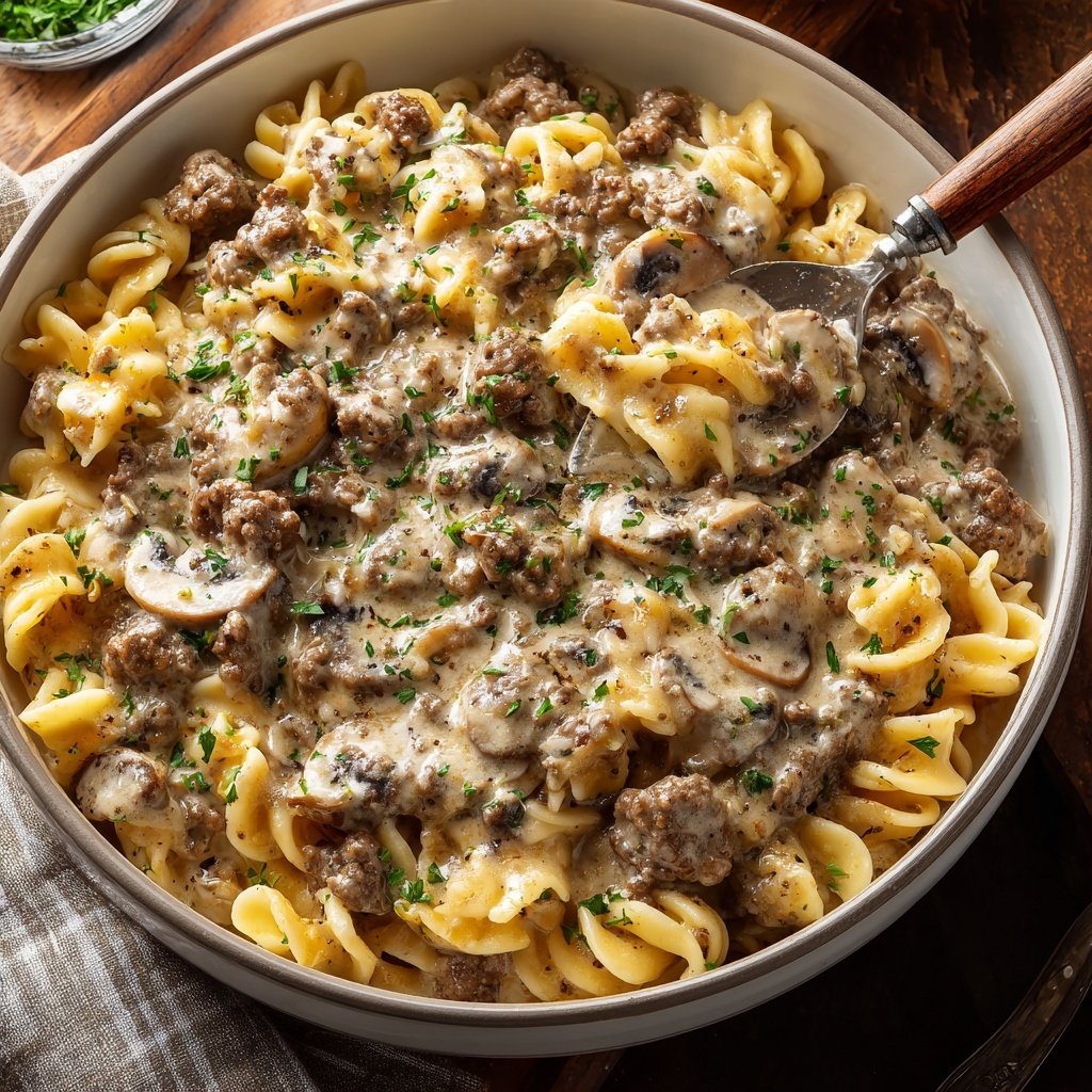 Ground Beef Stroganoff