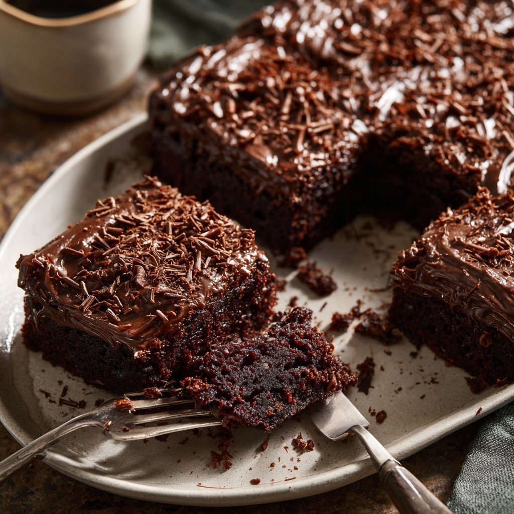 Chocolate Sheet Cake With Cocoa