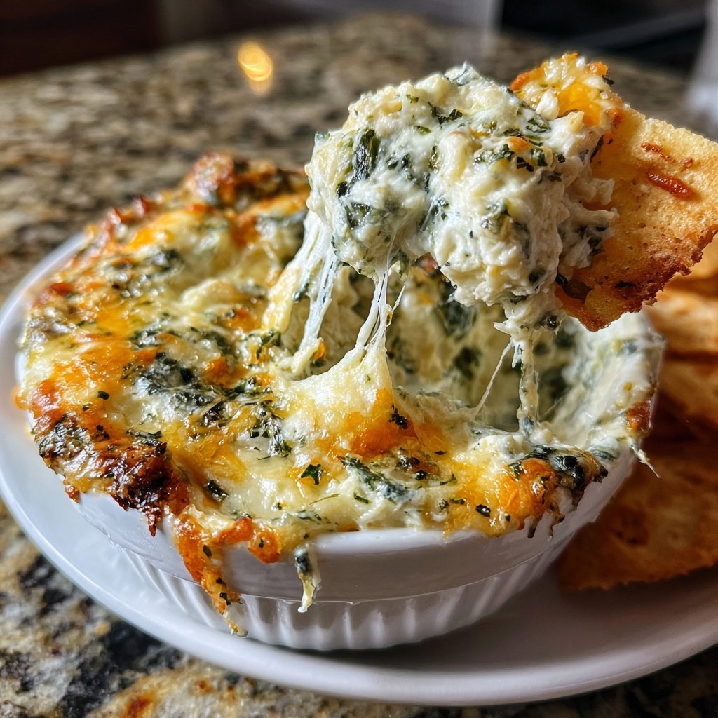 Super Bowl Spinach Artichoke Dip