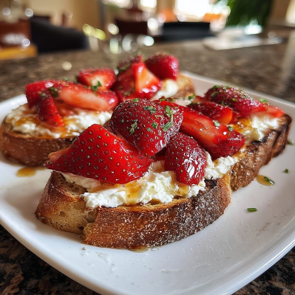 Strawberry Cream Cheese Breakfast Toast