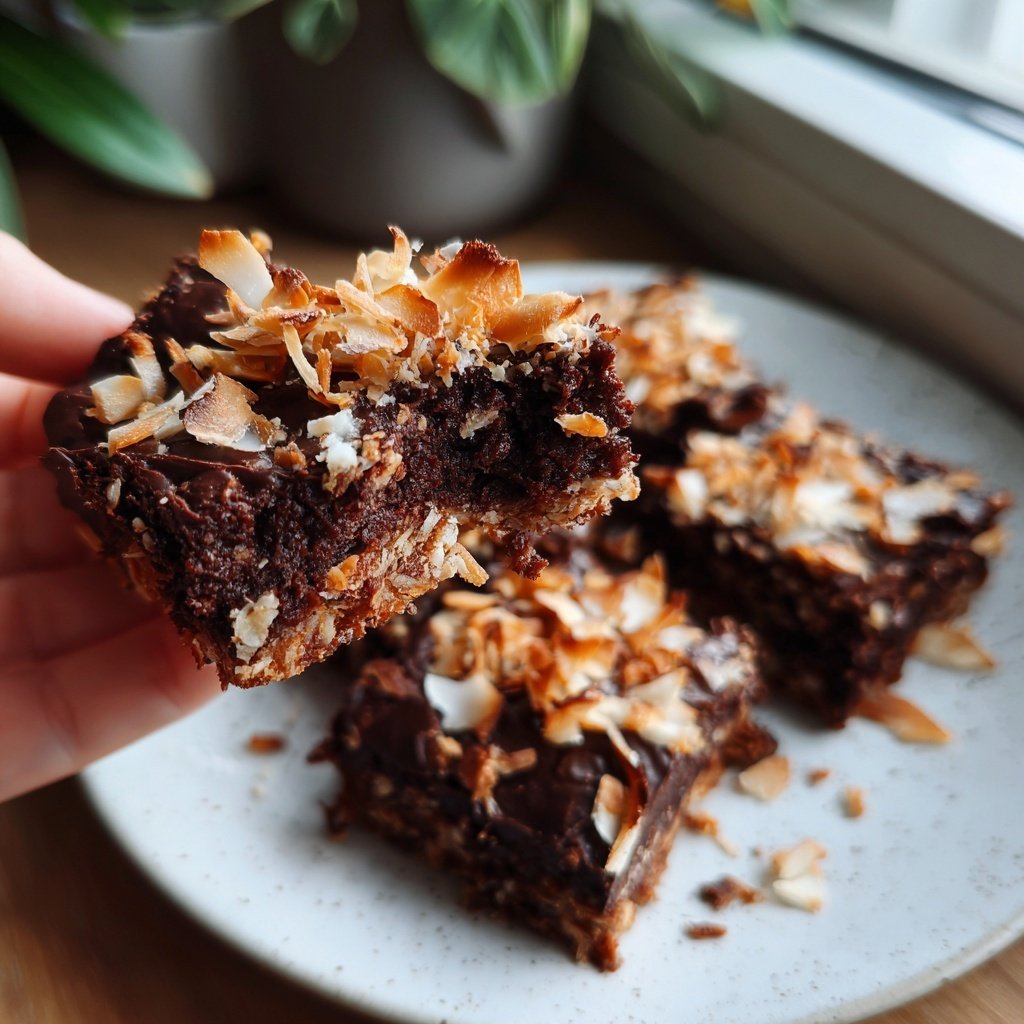 Chocolate Coconut Cashew Squares