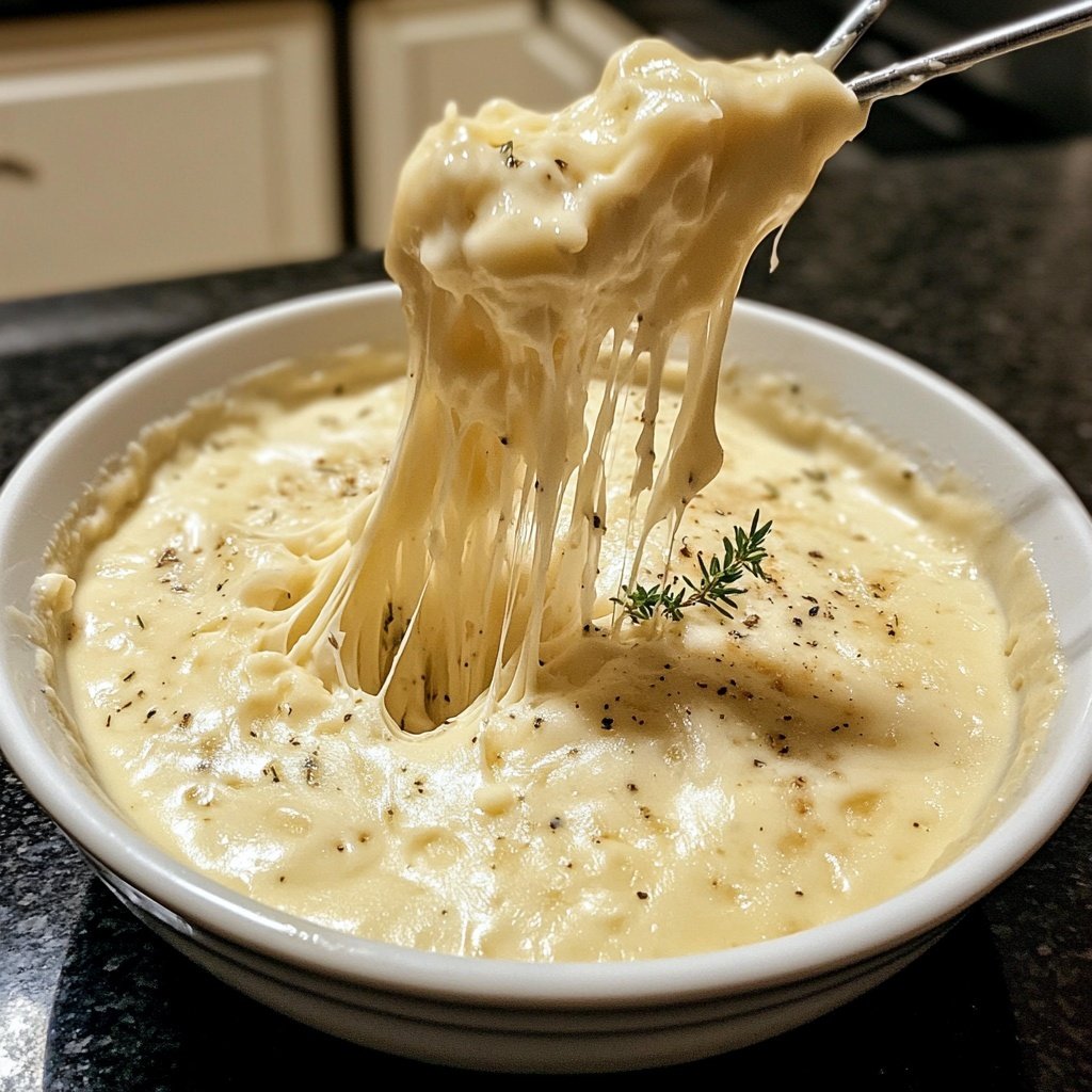 Fondue with White Wine and Thyme