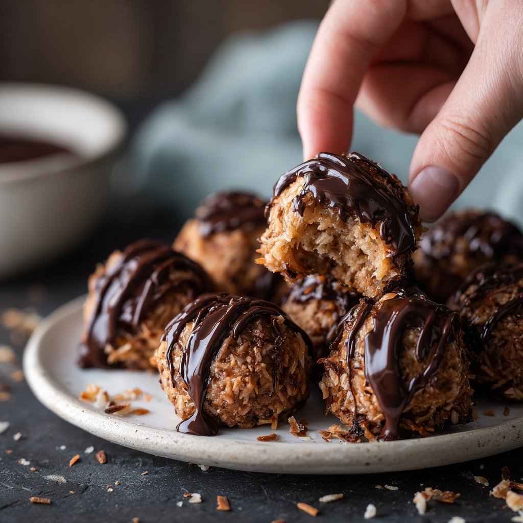 Chocolate Coconut Banana Snack Bites