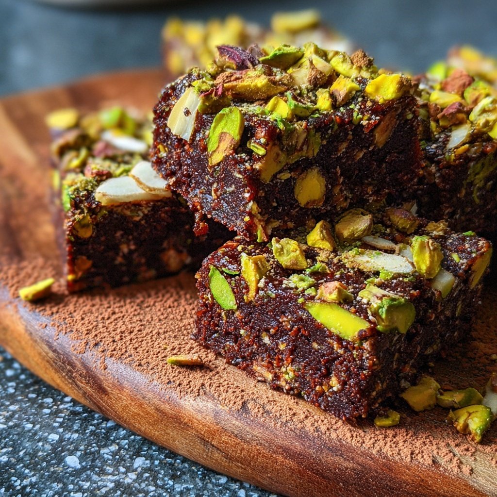 Chocolate Pistachio Almond Squares